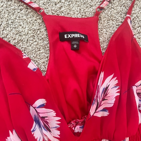 Express Palm Print Cut-Out Maxi Dress - Picture 2 of 4